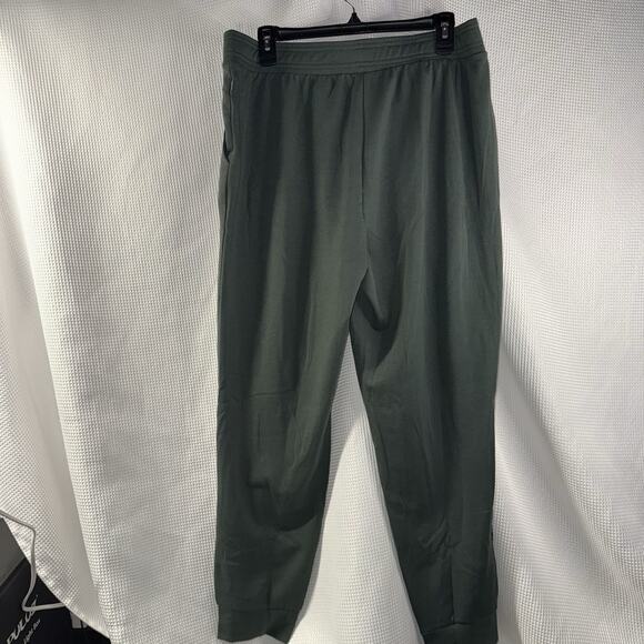 Eddie Bauer Lounge Joggers Womens Large Green Pull On Pockets Logo Sweatpants - Picture 3 of 5